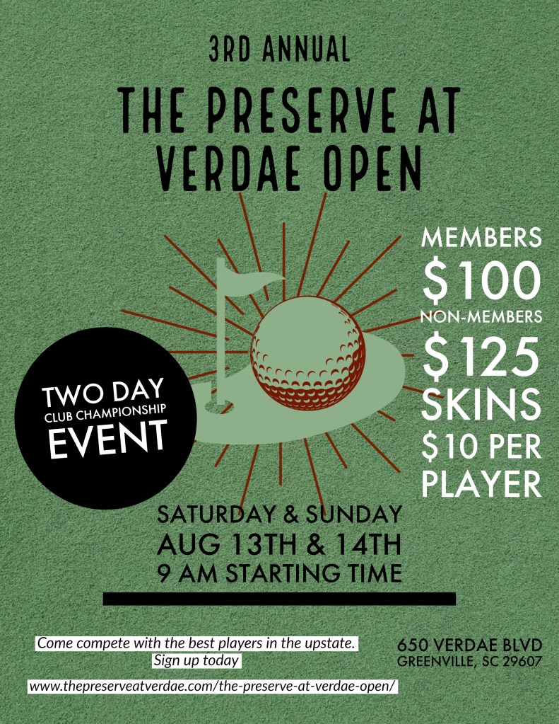 The Preserve at Verdae Open Club Championship Golf Tournament