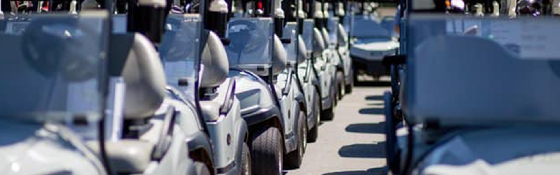 Golf carts on golf course