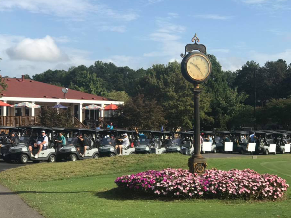 Clock on golf course